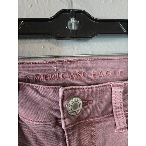 American Eagle Women's Pink Purple NE(X)T Level Stretch Skinny Jeans Size 0 - Picture 4 of 6